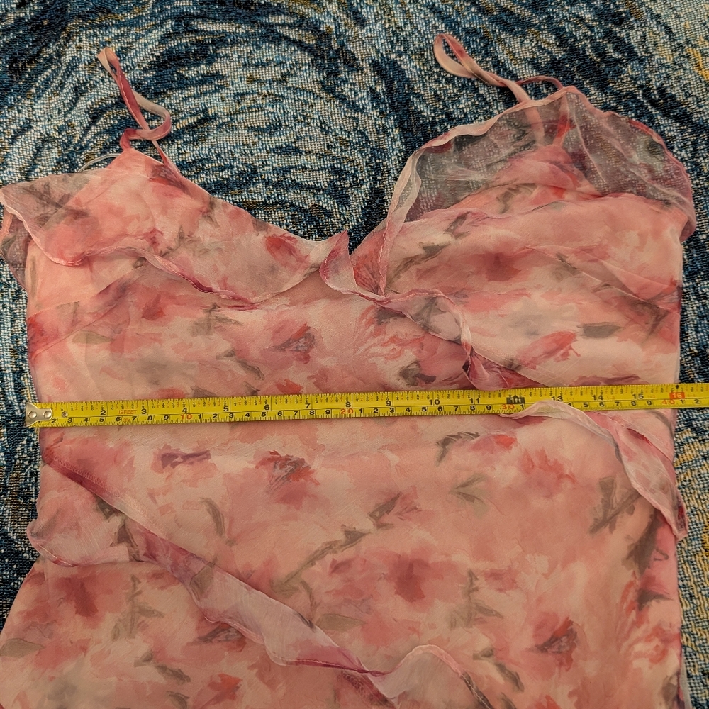 Lulu's Pink Floral Ruffled Slip Dress - Picture 12 of 13